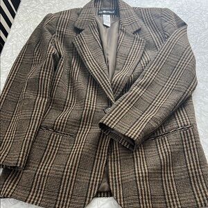 Brown Plaid Blazer